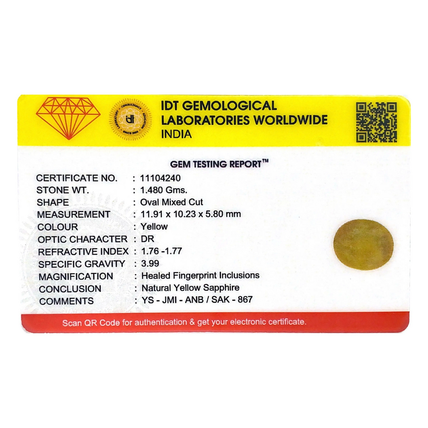 Yellow Sapphire - 7.4 Carat