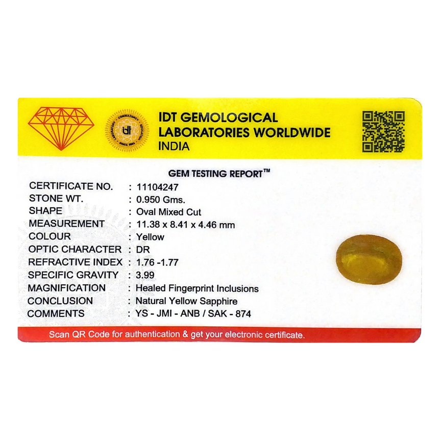 Yellow Sapphire - 4.75 Carat
