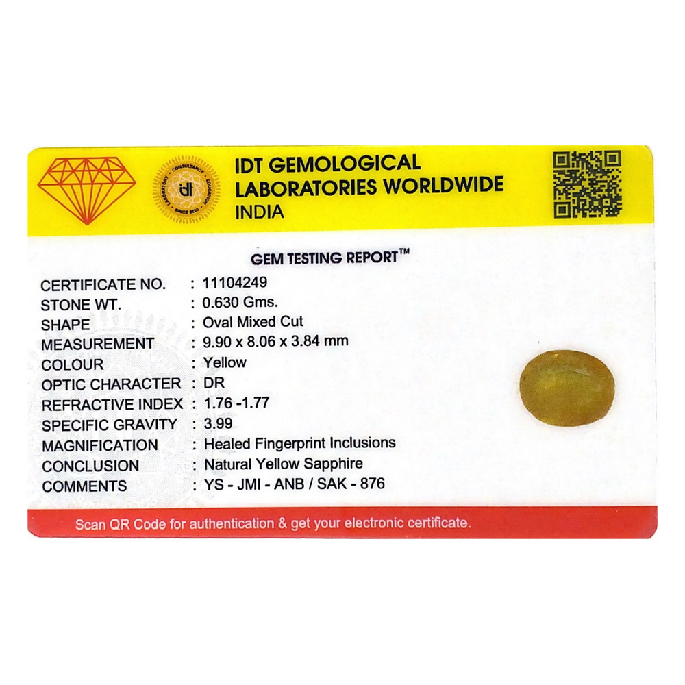 Yellow Sapphire - 3.15 Carat