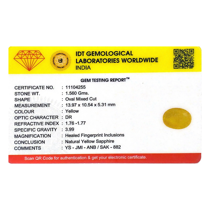Yellow Sapphire - 7.8 Carat