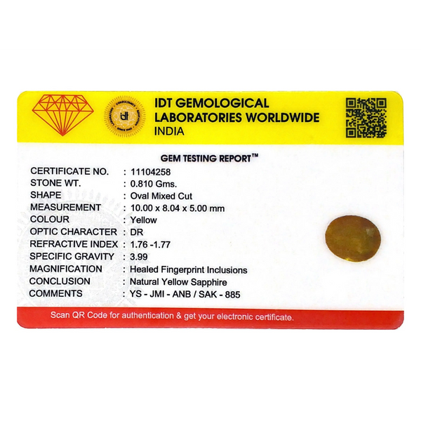 Yellow Sapphire - 4.05 Carat