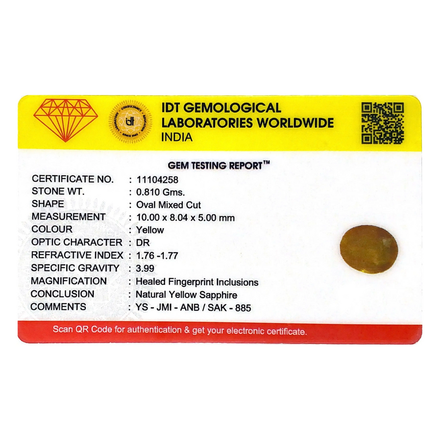 Yellow Sapphire - 4.05 Carat