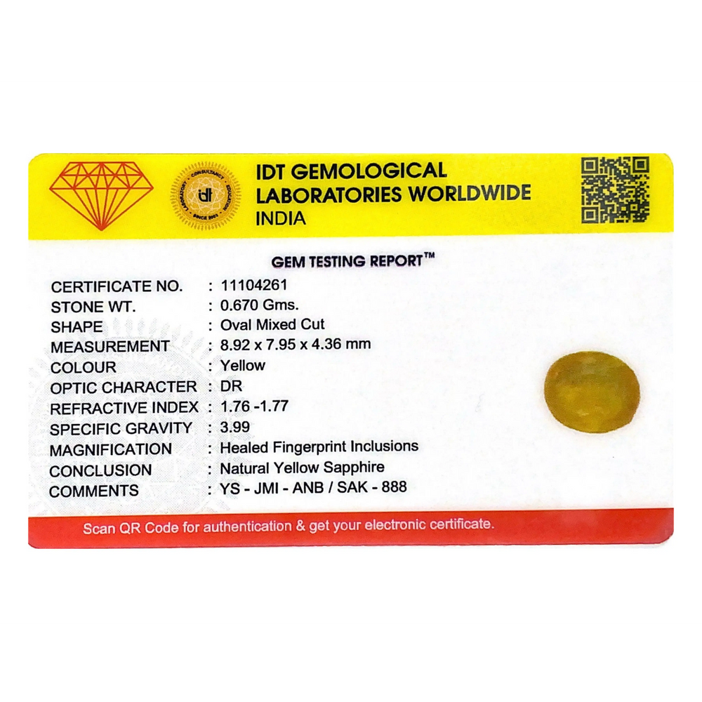 Yellow Sapphire - 3.35 Carat