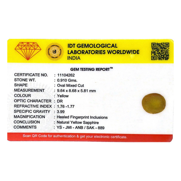 Yellow Sapphire - 4.55 Carat