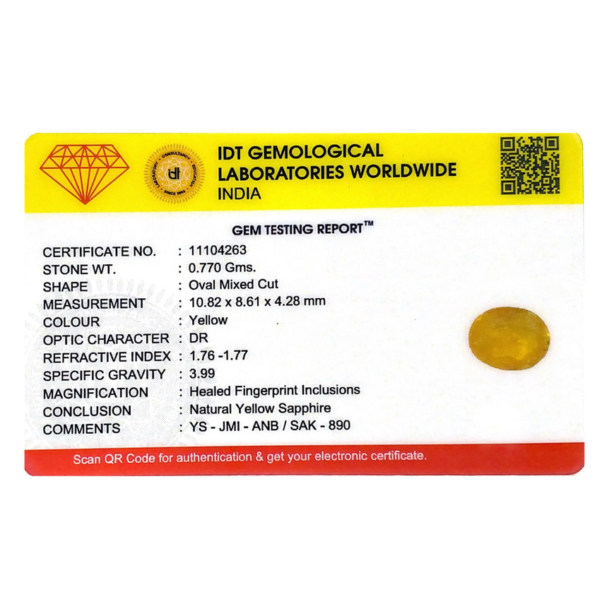 Yellow Sapphire - 3.85 Carat
