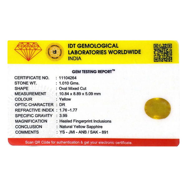 Yellow Sapphire - 5.05 Carat