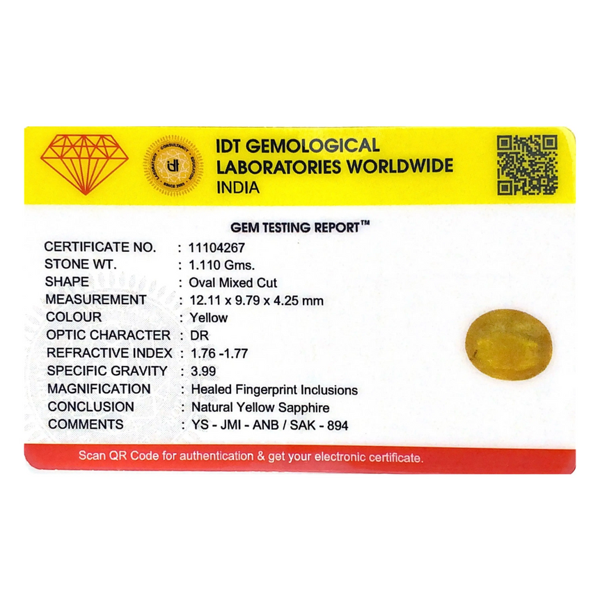 Yellow Sapphire - 5.55 Carat