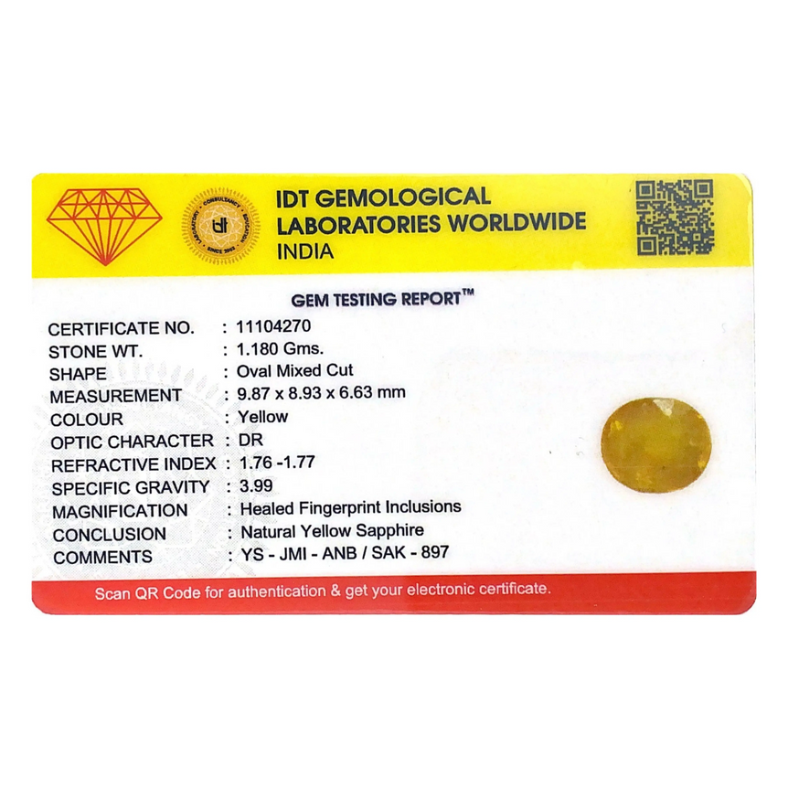 Yellow Sapphire - 5.9 Carat