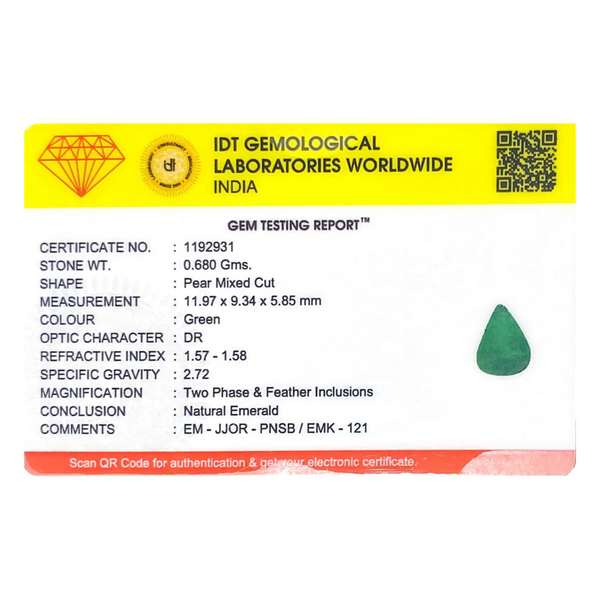 Zambian Emerald - 3.4 Carat