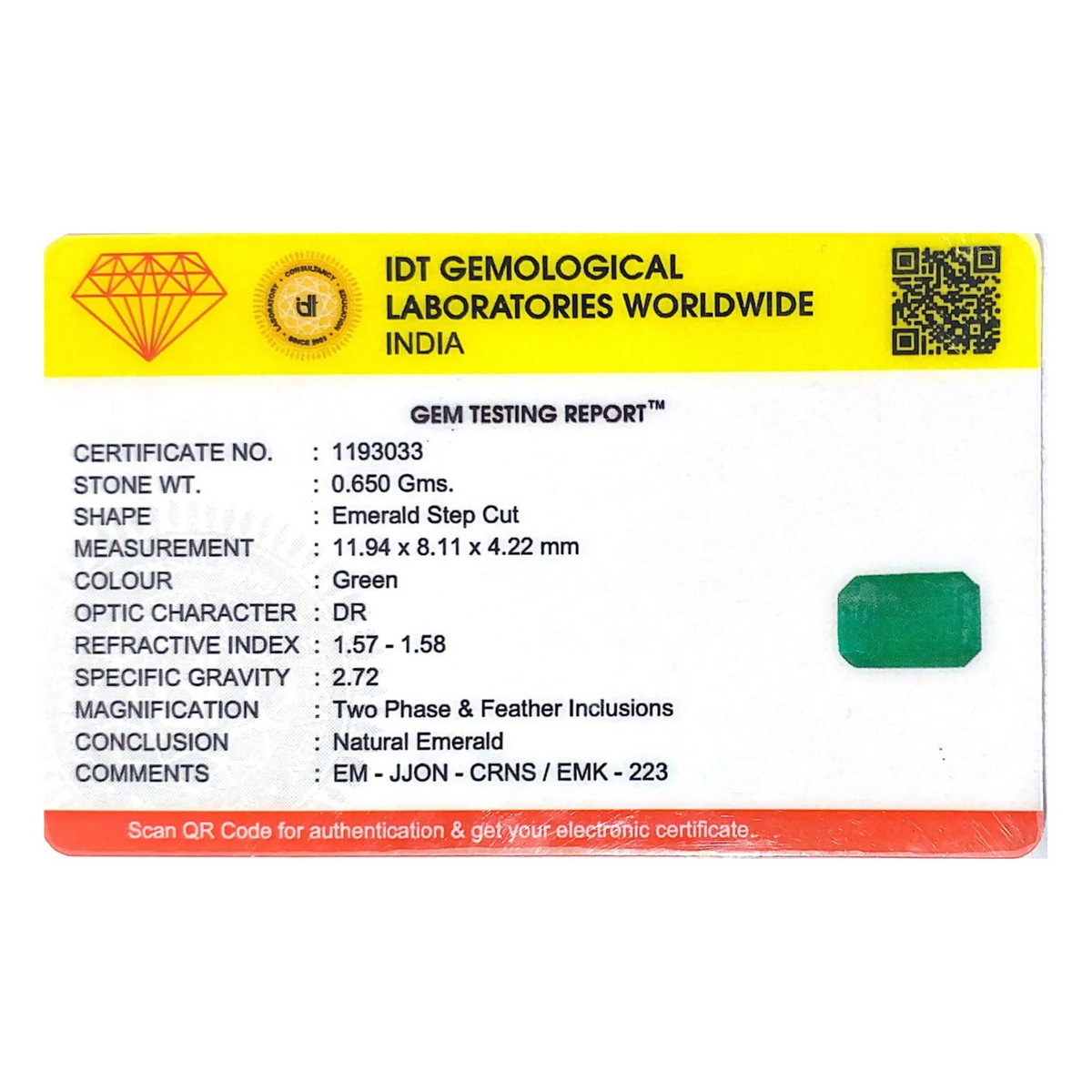Zambian Emerald - 3.25 Carat