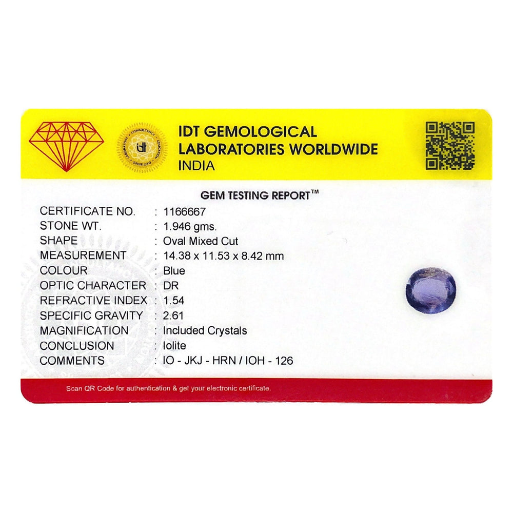 Iolite (Neeli) - 9.73 Carat - Pramogh