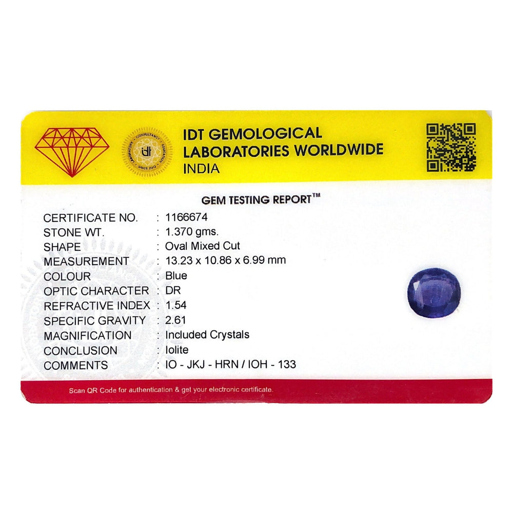 Iolite (Neeli) - 6.85 Carat - Pramogh
