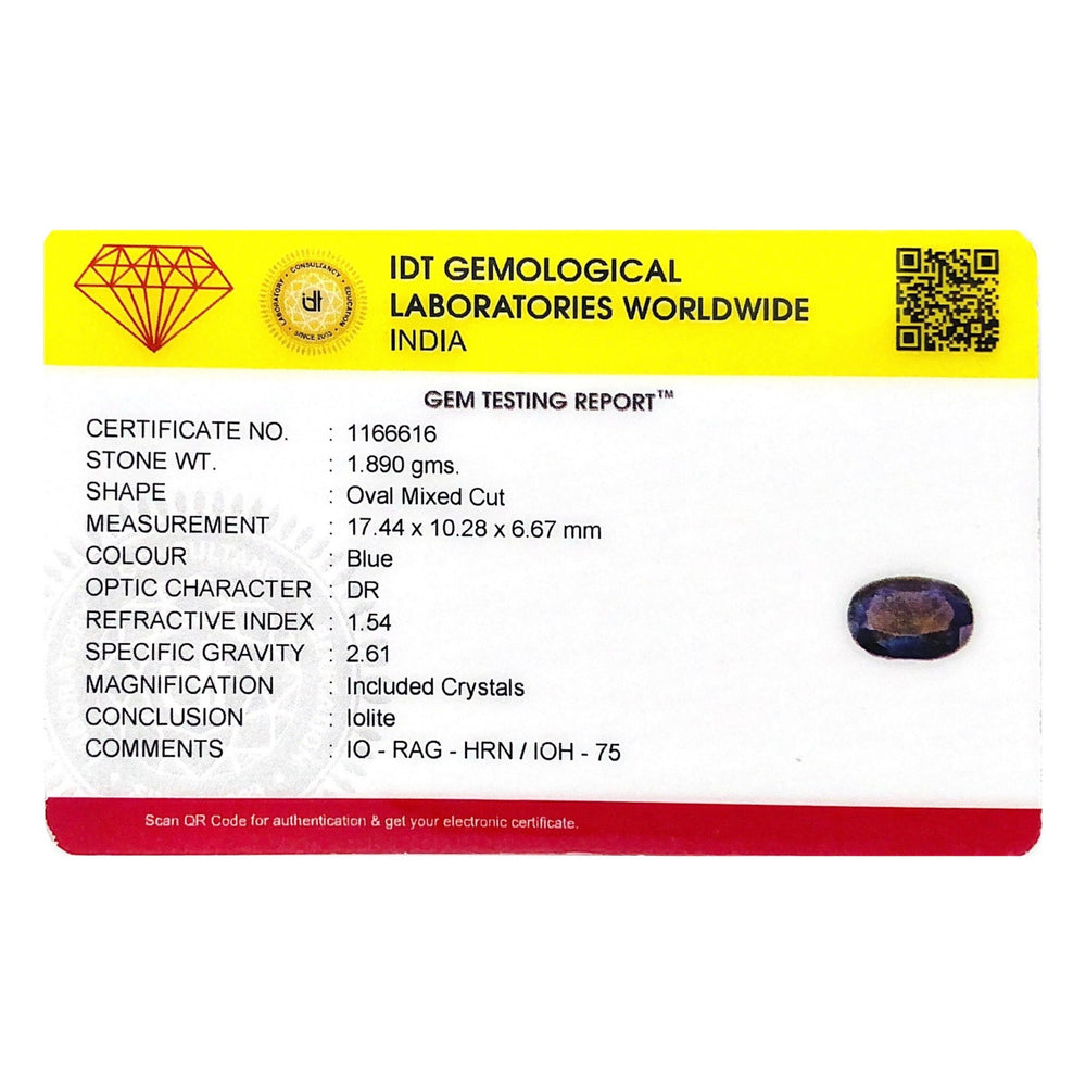Iolite (Neeli) - 9.45 Carat - Pramogh