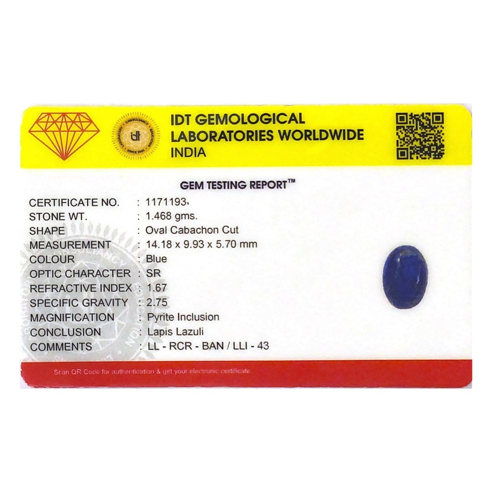 Lapis Lazuli - 7.34 Carat - Pramogh