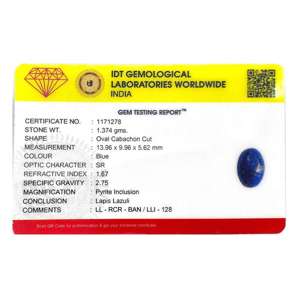 Lapis Lazuli - 6.87 Carat - Pramogh
