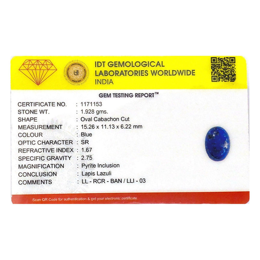 Lapis Lazuli - 9.64 Carat - Pramogh