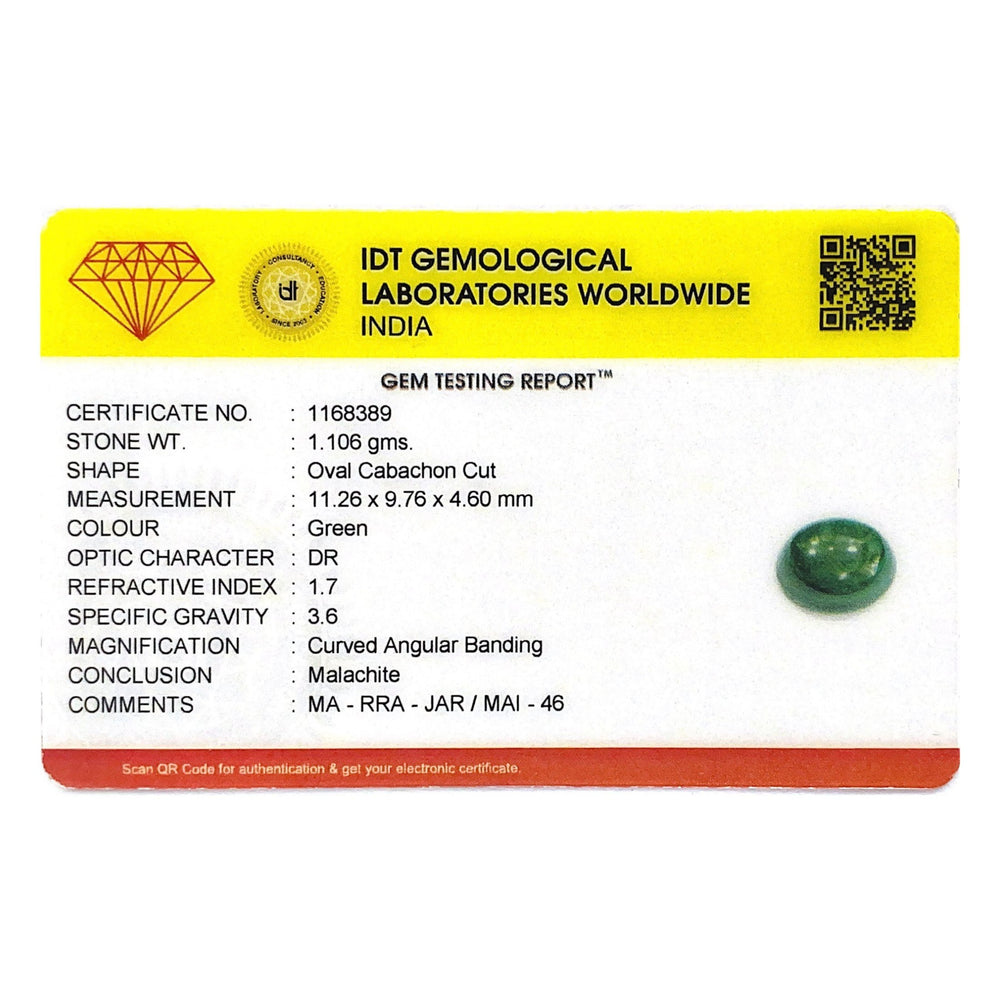 Malachite(Kidney Stone) - 5.53 Carat - Pramogh