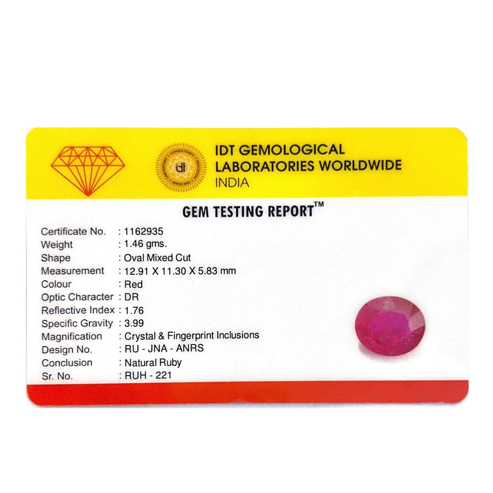 Ruby - 7.3 Carat - Pramogh