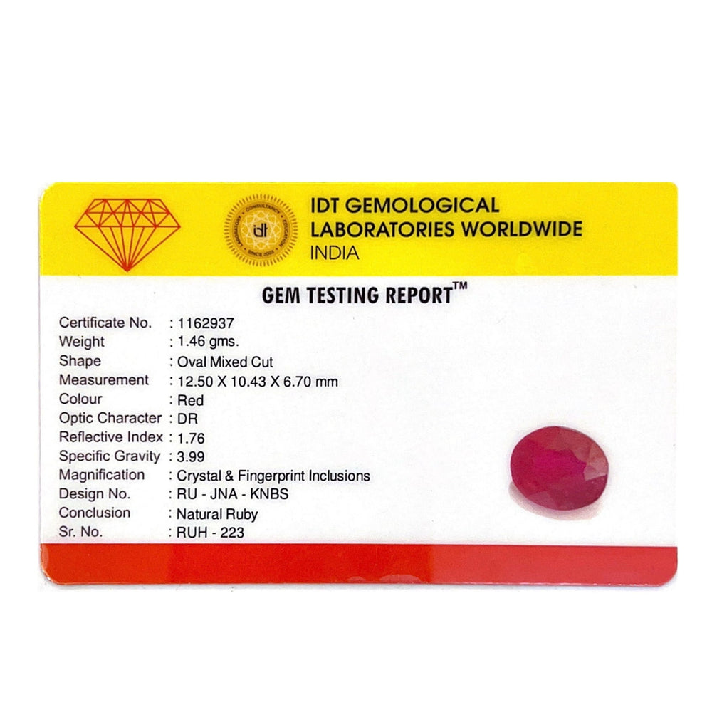 Ruby - 7.3 Carat - Pramogh