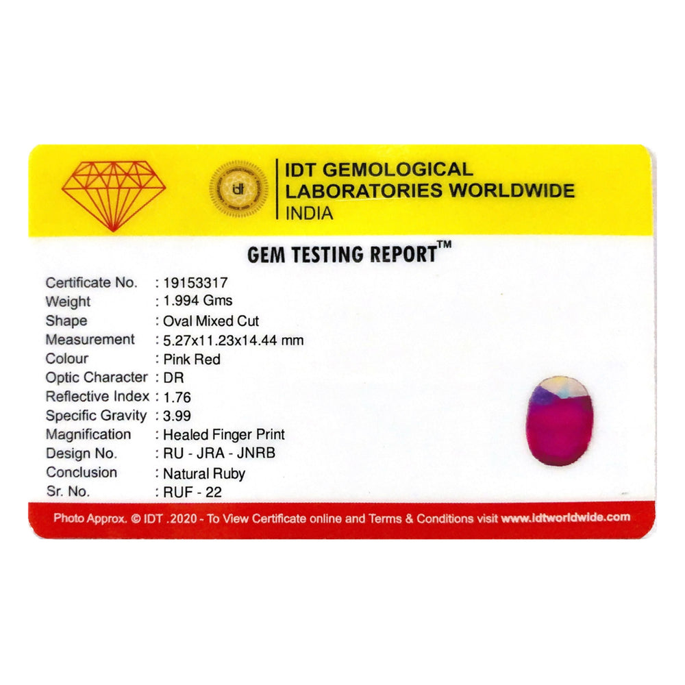Ruby - 9.97 Carat - Pramogh