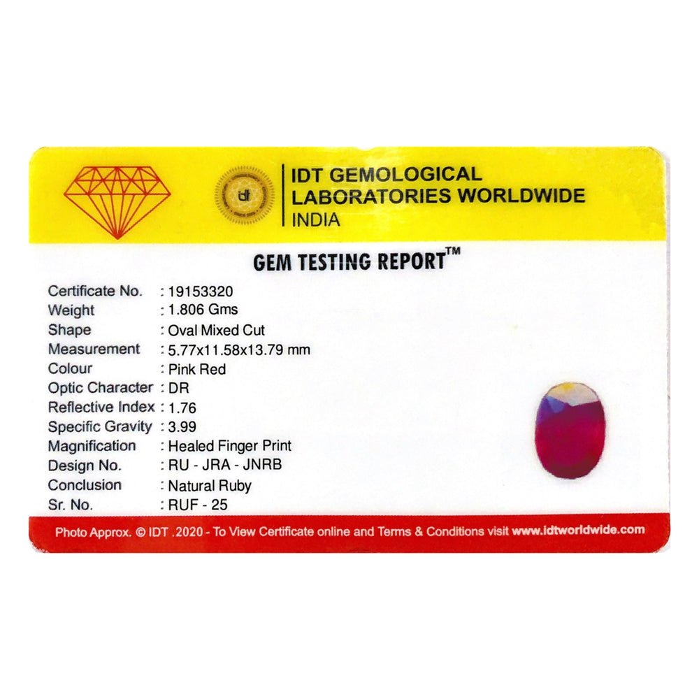 Ruby - 9.03 Carat - Pramogh