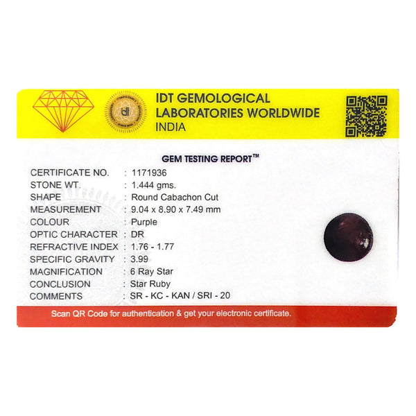 Star Ruby - 7.22 Carat - Pramogh