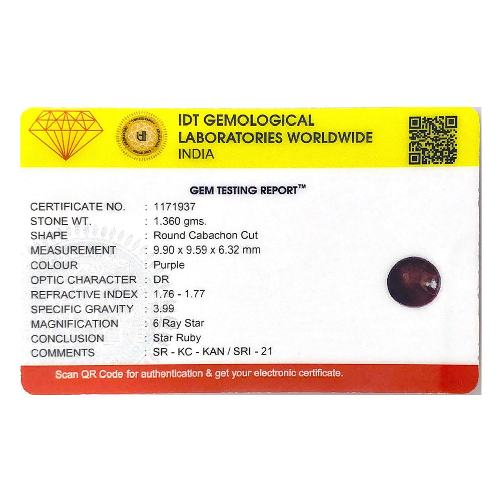 Star Ruby - 6.8 Carat - Pramogh