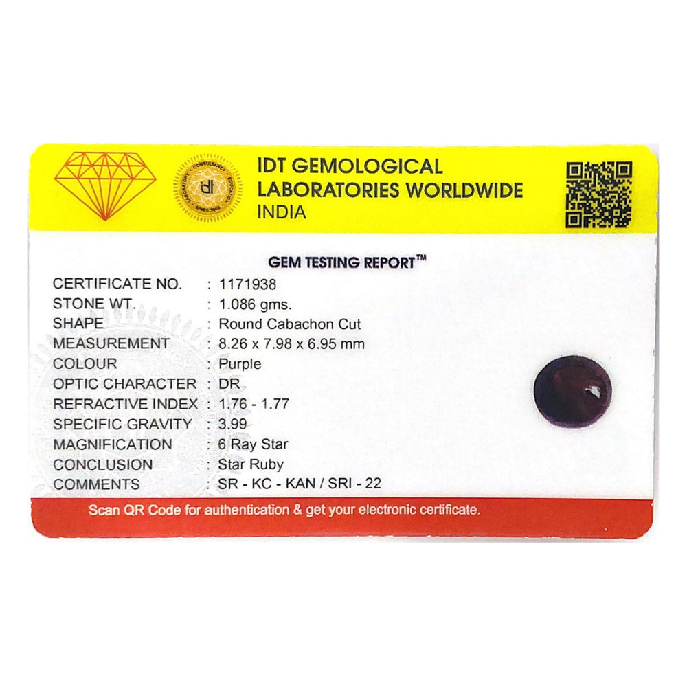 Star Ruby - 5.43 Carat - Pramogh