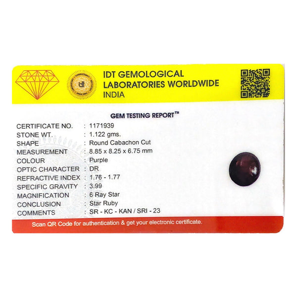 Star Ruby - 5.61 Carat - Pramogh