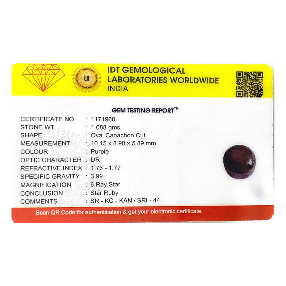 Star Ruby - 5.44 Carat - Pramogh