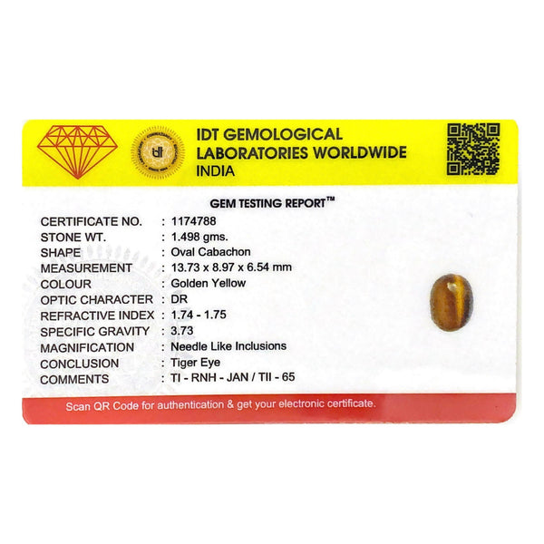 Tiger Eye - 7.49 Carat - Pramogh