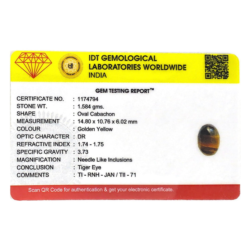 Tiger Eye - 7.92 Carat - Pramogh