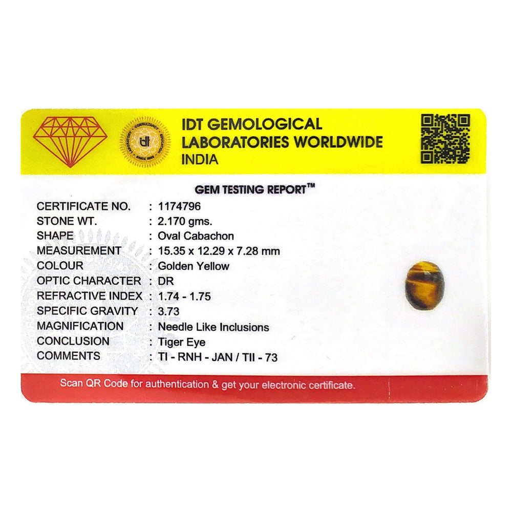 Tiger Eye - 10.85 Carat - Pramogh