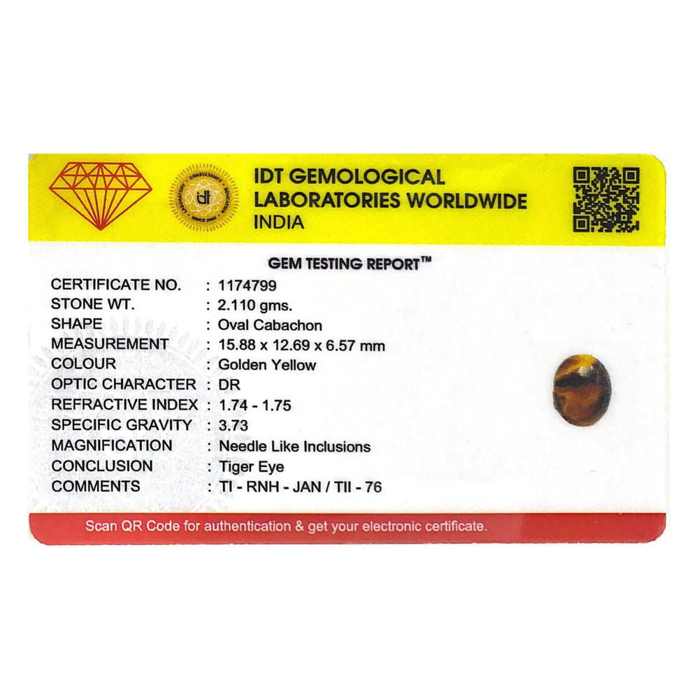 Tiger Eye - 10.55 Carat - Pramogh