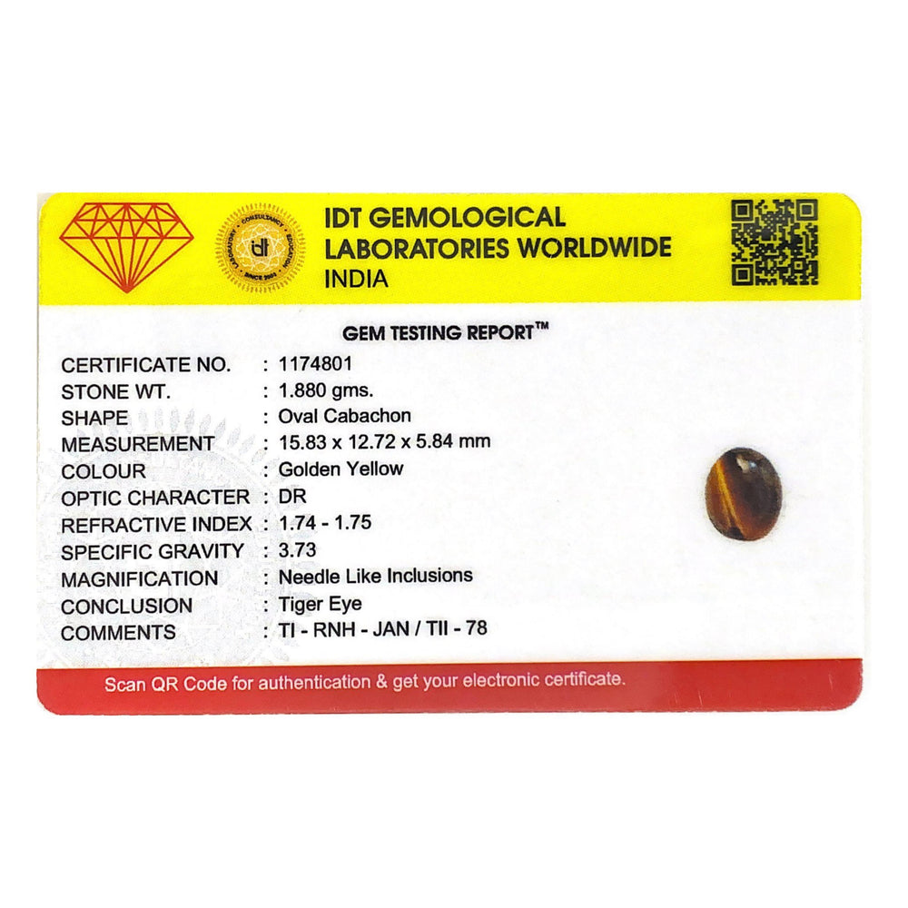 Tiger Eye - 9.4 Carat - Pramogh