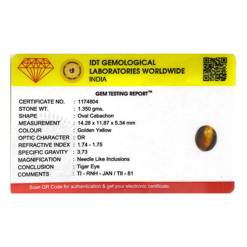 Tiger Eye - 6.75 Carat - Pramogh