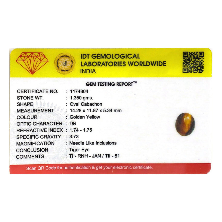 Tiger Eye - 6.75 Carat - Pramogh