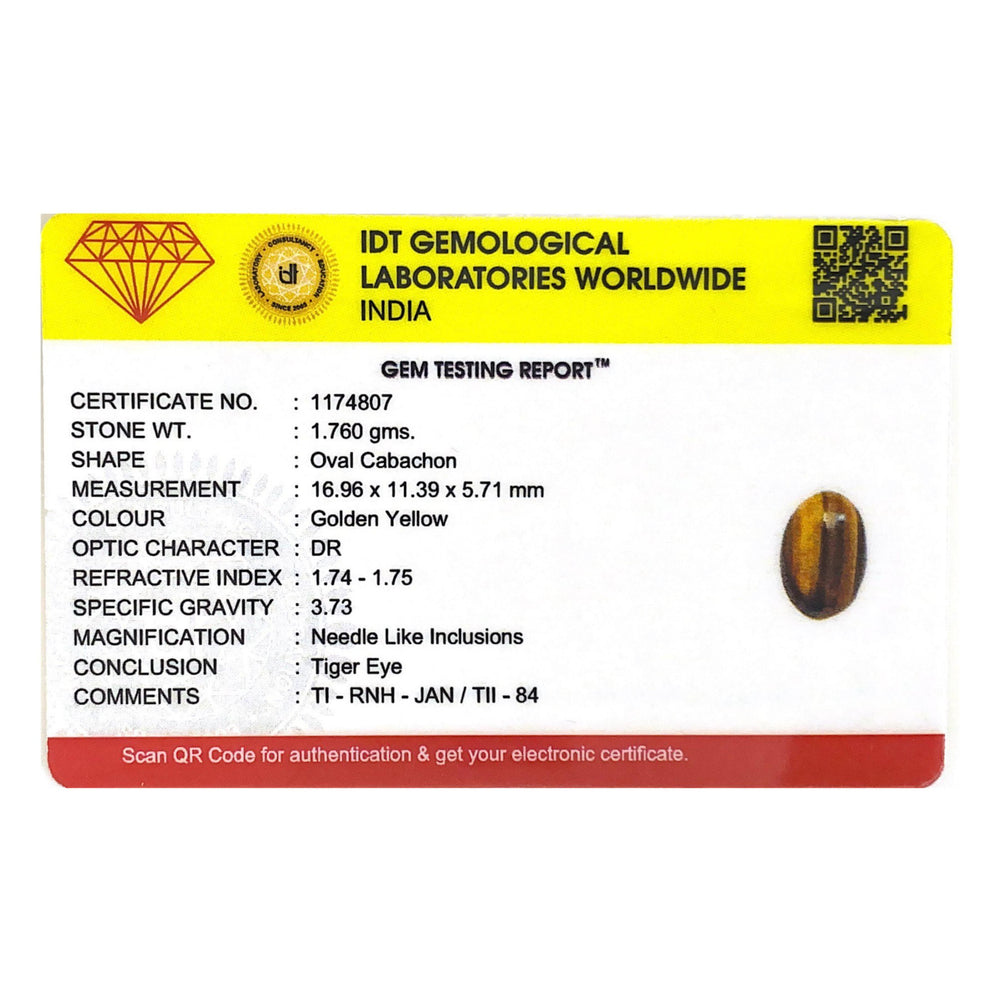 Tiger Eye - 8.8 Carat - Pramogh