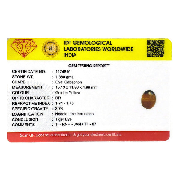 Tiger Eye - 6.9 Carat - Pramogh