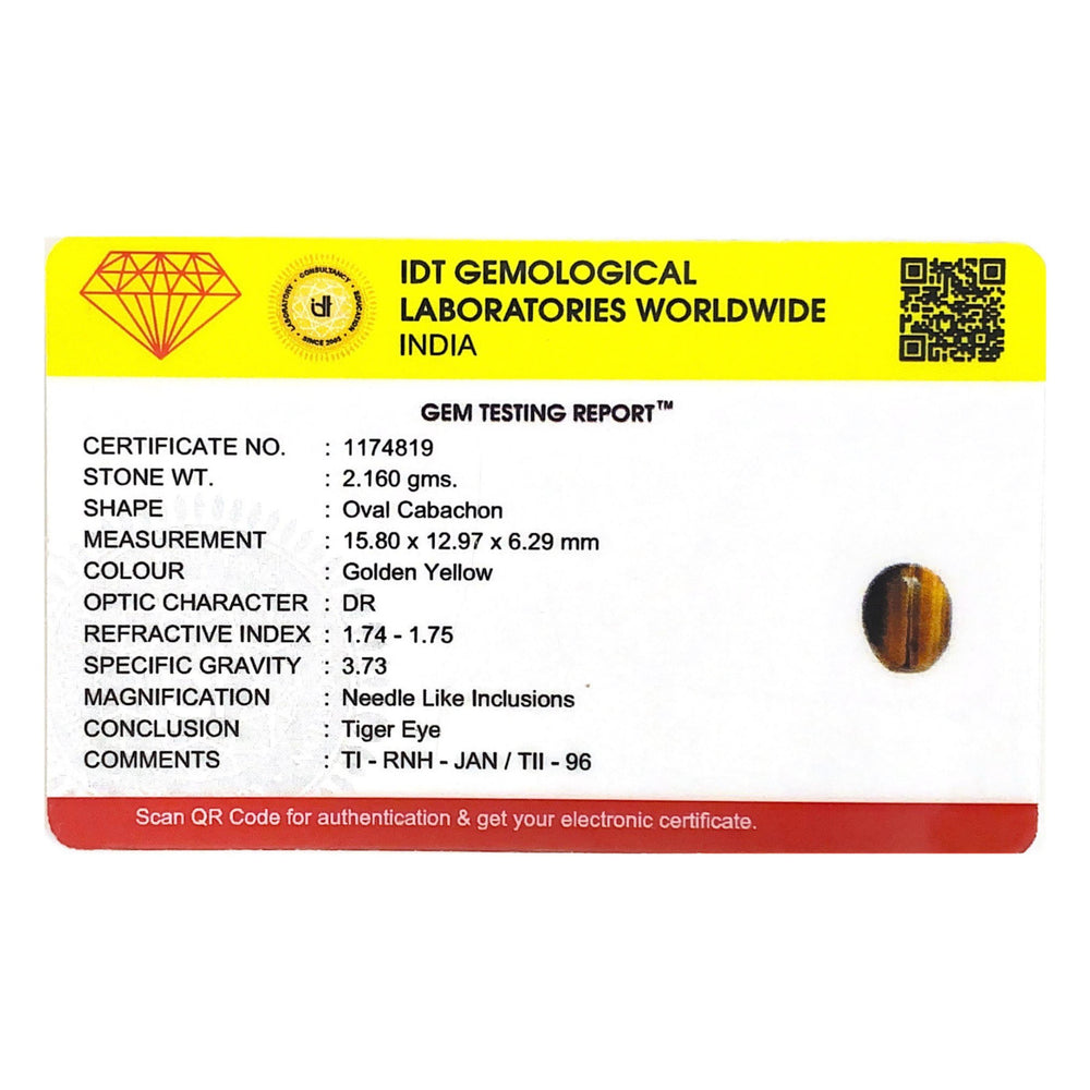 Tiger Eye - 10.8 Carat - Pramogh