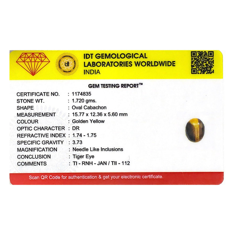 Tiger Eye - 8.6 Carat - Pramogh