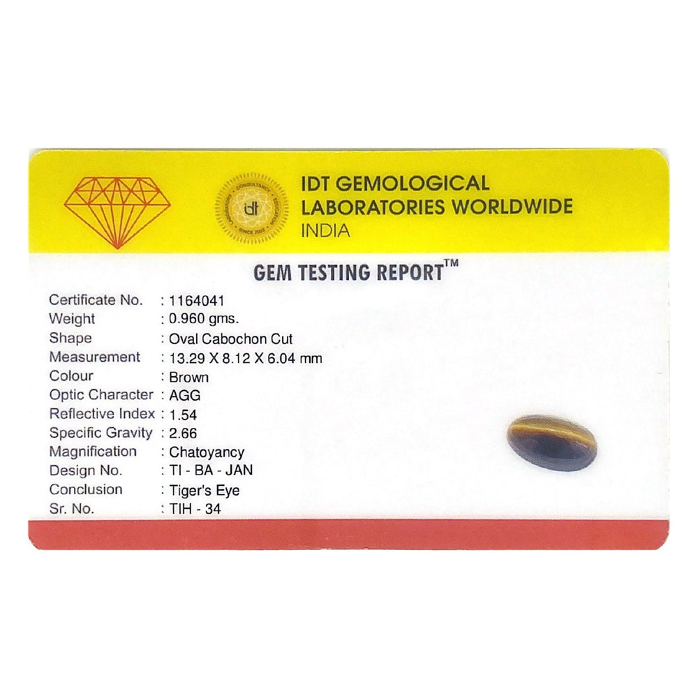 Tiger Eye - 4.8 Carat - Pramogh