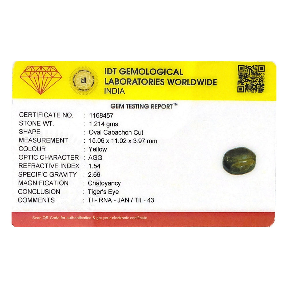 Tiger Eye - 6.07 Carat - Pramogh