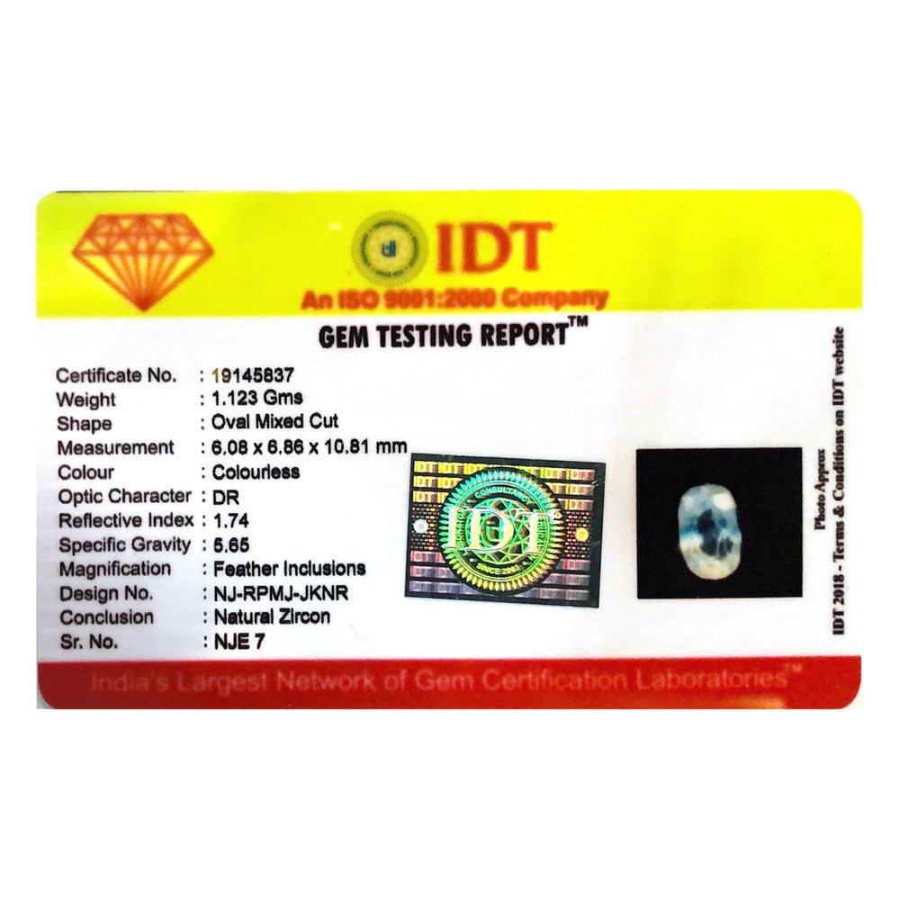 Natural White Zircon - 5.62 Carat - Pramogh